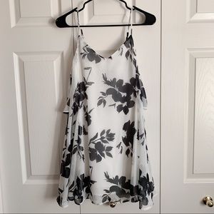 Black white beach dress